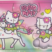 پازل چوبی-Hello Kitty-هلوکیتی(پشت وایت بردی)